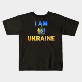 I Am Ukraine Slogan Kids T-Shirt